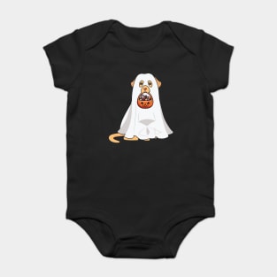 Golden Retriever Dog Ghost Halloween Baby Bodysuit